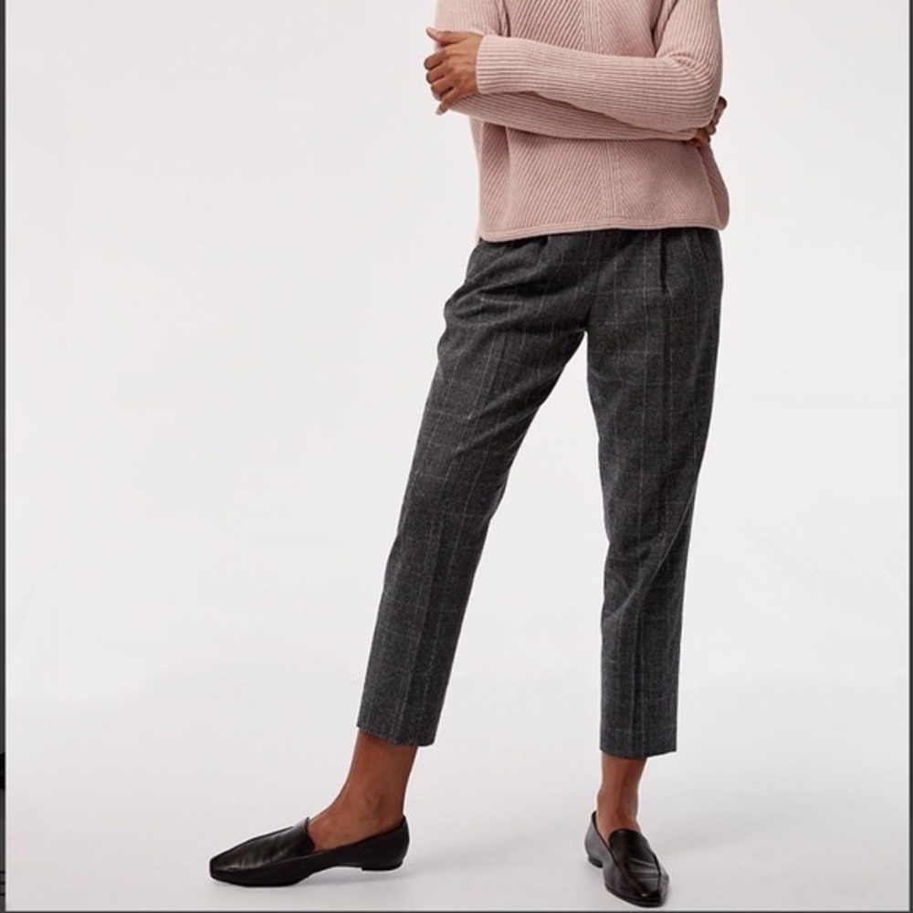 Babaton Aritzia Pleated Pants (Grey, Size 2)